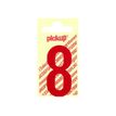 PICKUP LETTERING MONO Nobel - Etiqueta autoadhesiva - preimpreso: 8 - rojo satinado