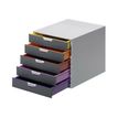 4005546701608-Durable Varicolor - Module de classement 5 tiroirs - multicolore-Angle droit-4