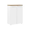 2012349338148-Rangement mi-hauteur YES ! - L80 x H109 x P42 - 2 portes - Façade blanche - Dessus Merisie-Angle gauche-0