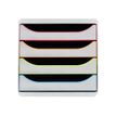 9002493424999-Exacompta Black Office BigBox - Module de classement 4 tiroirs - blanc/arlequin-Avant-0