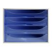 Exacompta Classic ECOBOX - Armario de cajones - 4 cajones - para A4 Plus - gris, transparent ice blue