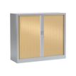 Pierre Henry GENERIC - Aparador - 2 baldas - 2 Puertas - acero, policloruro de vinilo (PVC) - aluminio, clear oak