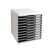 Exacompta MODULO Classic - Armario de cajones - 10 cajones - para A4 Plus - negro