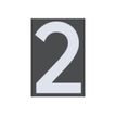 Pickup Home 3D Milan - Signo - number - 100 mm - montaje en superficie - autoadhesivo - gris