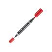 4007817186305-STAEDTLER Lumocolor duo - marqueur biseau double pointe - permanent - rouge - 1.5- 4 mm / 0-Angle gauche-2