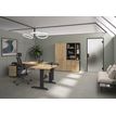 3483601225718-Armoire haute JAZZ+ - L80 x H183 x P48 - 2 portes - 4 étagères - chêne du bocage--1