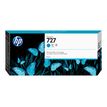 HP 727 - 300 ml - gran capacidad - cián - original - DesignJet - cartucho de tinta - para DesignJet T1500, T1530, T2500, T2530, T920, T930