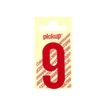 8711234243393-Pickup - Étiquette autocollante - 150 mm - Chiffre 9 - rouge brillant-Avant-0