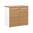 2012349338056-Rangement bas YES ! - L80 x H74 x P42 - 2 portes - Façade et dessus merisier-Angle gauche-0
