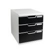 Exacompta MODULO Classic - Armario de cajones - 3 cajones - para A4 Plus - negro