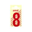 PICKUP LETTERING MONO Nobel - Etiqueta autoadhesiva - preimpreso: 8 - rojo satinado