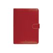 Oberthur Milano 17 - Organizador - 2015 - vista de la semana - 100 x 170 mm - papel marfil - tapa roja - piel artificial