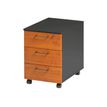 Caisson mobile JAZZ+ - Profondeur 60 cm - 3 tiroirs - Aulne
