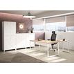 3483600202062-Voile de fond pour bureau SUNDAY - L160 cm - Blanc--1