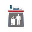 Pickup Home - Signo - trash - 90 x 90 mm - autoadhesivo - acrílico