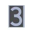 Pickup Home 3D Milan - Signo - number - 100 mm - montaje en superficie - autoadhesivo - gris