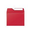 Pollen - Sobre - 90 x 140 mm - cartera - abertura lateral - autoadhesivo - imprimible - rojo intenso - paquete de 20