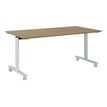 Gautier office YES! - Mesa - móvil - rectangular - cereza - blanco, RAL 9003 base
