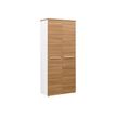 2012349335994-Armoire hautes YES ! - L80 x H187 x P42 - 2 portes - Façade et dessus merisier-Angle gauche-0