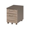 Caisson mobile JAZZ+ - Profondeur 60 cm - 2 tiroirs - Chêne gris