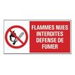 Pickup - Signo - prohibido fumar/hacer fuego - rectangular - 300 x 150 mm - poliestireno