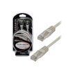 MCL - Cable de interconexión - RJ-45 (M) a RJ-45 (M) - 2 m - par trenzado sin blindar apantallado (F/UTP) - CAT 5e - moldeado, trenzado - gris