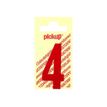 PICKUP LETTERING MONO Nobel - Etiqueta autoadhesiva - preimpreso: 4 - rojo satinado