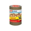 4042448128133-Tesapack - 3 Rubans adhésifs d'emballage - 50 mm x 66 m - havane-Avant-0