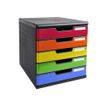 Exacompta Classic Iderama MODULO A4+ - Armario de cajones - 5 cajones - negro, glossy harlequin