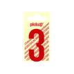 8711234223333-Pickup - Étiquette autocollante - 90 mm - Chiffre 3 - rouge brillant-Avant-0