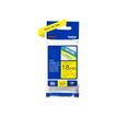 4977766686716-Brother TZe641 - Ruban d'étiquettes auto-adhésives - 1 rouleau (18 mm x 8 m) - fond jaune écrit-Avant-3