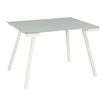 Table d'appoint SUNDAY - L 120 cm - Pieds trapèze - Verre