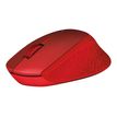 Logitech M330 SILENT PLUS - Ratón - 3 botones - inalámbrico - 2.4 GHz - receptor inalámbrico USB - rojo