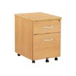 Burocean IDRA - Pedestal - móvil - 2 cajones - madera aglomerada - blanco perla