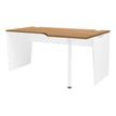 3483600722218-Bureau compact 90° à droite YES ! - 160 cm - Pieds panneaux fixes - Merisier-Angle droit-0