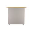 3253310175457-Bureau compact à droite DUAL - L180 cm - Pieds alu - plateau imitation Chêne clair (Pieds de renfort ou caisson bout de bureau obligatoire à rajou--2