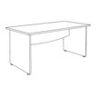 3253310174962-Bureau droit DUAL - L140 - Pieds blanc - plateau blanc--5
