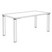 3253310163799-Bureau droit EXPRIM - L140 cm - Plateau imitation Chêne gris - Pieds blanc--4