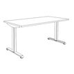 3253310401327-Bureau LEVEL - Bureau éléctrique - L140 - pied carbone - plateau imitation hêtre--4