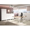 3483600495624-Bureau SUNDAY - 160 cm - Pieds cadre - Blanc--1