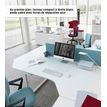 3483600495525-Bureau compact à droite SUNDAY - 160 cm - Pieds cadre - Gris--1