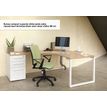3483600495419-Bureau compact à gauche SUNDAY - 160 cm - Pieds cadre - Chêne--1