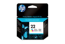 HP 22 - Color (cian, magenta, amarillo) - original - cartucho de tinta - para Deskjet F2185, F2187, F2210, F2235, F2240, F2275, F2280, F2290, F375, F4175, F4190, F4194