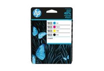 HP 903 - Paquete de 4 - negro, amarillo, cián, magenta - original - cartucho de tinta - para Officejet 69XX; Officejet Pro 69XX