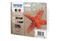 Epson 603 Multipack - Paquete de 4 - negro, amarillo, cián, magenta - original - blíster con alarmas de RF/acústica - cartucho de tinta - para Expression Home XP-2150, 2155, 3150, 3155, 4150, 4155; WorkForce WF-2820, 2840, 2845, 2870