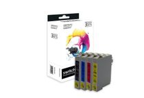 SWITCH - Paquete de 4 - negro, amarillo, cián, magenta - compatible - refabricado - cartucho de tinta - para Epson Stylus DX9400, SX115, SX215, SX218, SX415, SX515, SX610; Stylus Office BX310, BX610