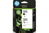 HP 305 - Paquete de 2 - negro, color (cian, magenta, amarillo) - original - cartucho de tinta - para Deskjet 23XX, 27XX, 28XX, 41XX, 42XX; DeskJet Plus 41XX; ENVY 60XX, 64XX; ENVY Pro 64XX
