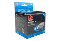 UPrint E-55 PACK - Paquete de 4 - 12.5 ml - negro, amarillo, cián, magenta - compatible - recipiente de color - cartucho de tinta - para Epson Stylus Photo R240, R245, RX420, RX425, RX520