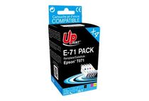UPrint E-71 - Paquete de 4 - negro, amarillo, cián, magenta - compatible - refabricado - cartucho de tinta - para Epson Stylus DX9400, SX115, SX215, SX218, SX415, SX515, SX610; Stylus Office BX310, BX610