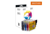 SWITCH - Paquete de 4 - negro, amarillo, cián, magenta - compatible - cartucho de tinta - para Brother DCP-193, 195, 197, 365, 373, 375, 377, 395, J715, MFC-255, 295, 5895, 795, J615